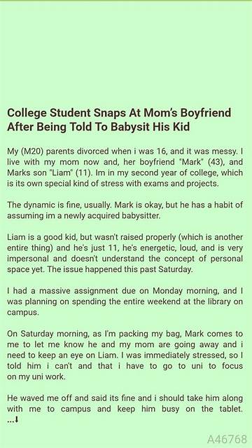 Discoveries About His Mom's Role